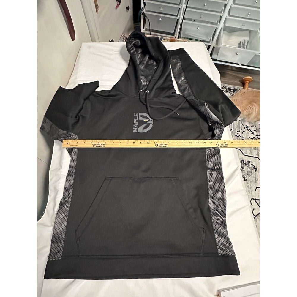 Sport-Tek Hoodie Mens L Black Maple Eagle Graphic Polyester Honeycomb Panel - Picture 16 of 16